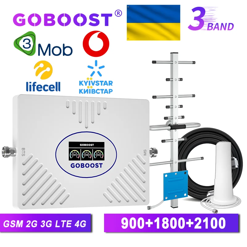 GOBOOST 3  귯 , 2G, 3G, 4G, LTE, GSM, 70dB ȣ , 900 1800, 2100 MHz, ޴ Ʈũ ν